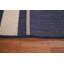 Tapis rayé en jute noué à la main 7 pi 10 po x 9 pi 10 po beige / bleu