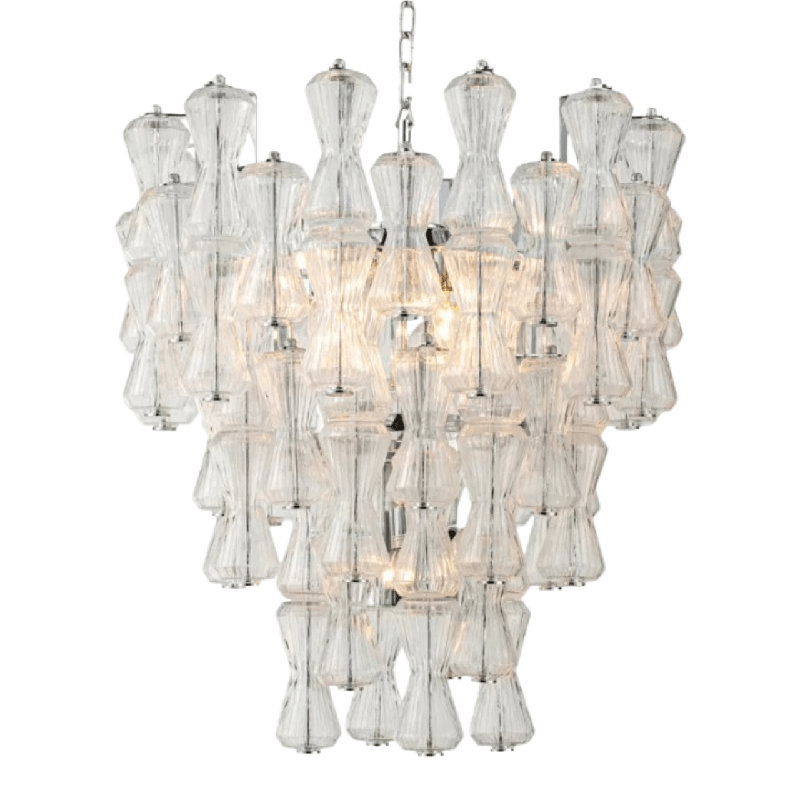 Lustre à pluie transparente 26 po Ledbury, Chrome