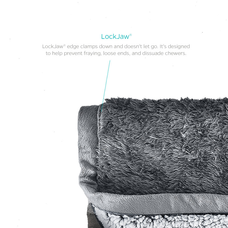 Slate Faux Fur Large Waterproof Pet Blanket