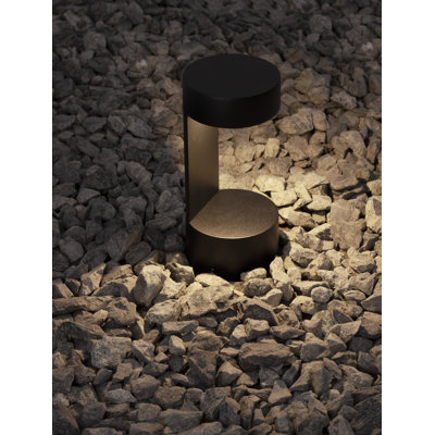 Black Integrated LED Metal Bollard Light