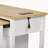 47 inch Kitchen Island with Extendable Dining Table, Rubber Wood Veneer Kitchen Table with Internal Storage Rack, Power Outlet, Kitchen island with Storage 2 Drawers 2 Cabinet-1409146491