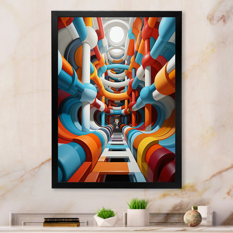 Illusion optique III sur toile, art, Cadre photo noir, H 20 po x l 12 po x P 1 po