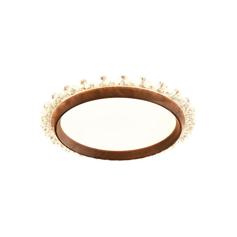 Plafonnier en bois de noyer noir Sunflower