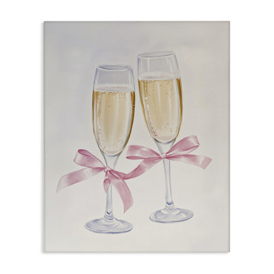 Toile chic avec verres à champagne, design par Arlington Prints