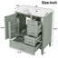 Meuble-lavabo de 76 cm avec lavabo intégré et rangement à fermeture amortie