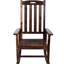 Fauteuil à bascule intérieur / extérieur haut dossier brun, surdimensionné, bois de sapin, facile à assembler, grand dossier surdimensionné, large, bois