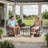 Himonia 2-Person Wicker Outdoor Seating Group With Swivel Glider, 6" Thick Cushions And Side Table-63269669