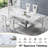 70.08" Rectangular Faux Marble Top Pedestal Dining Set-107486281