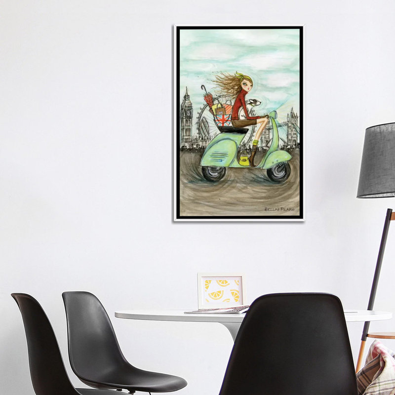 Art de londres, Toile blanche encadrée, H 48 po x l 32 po x P 1,5 po