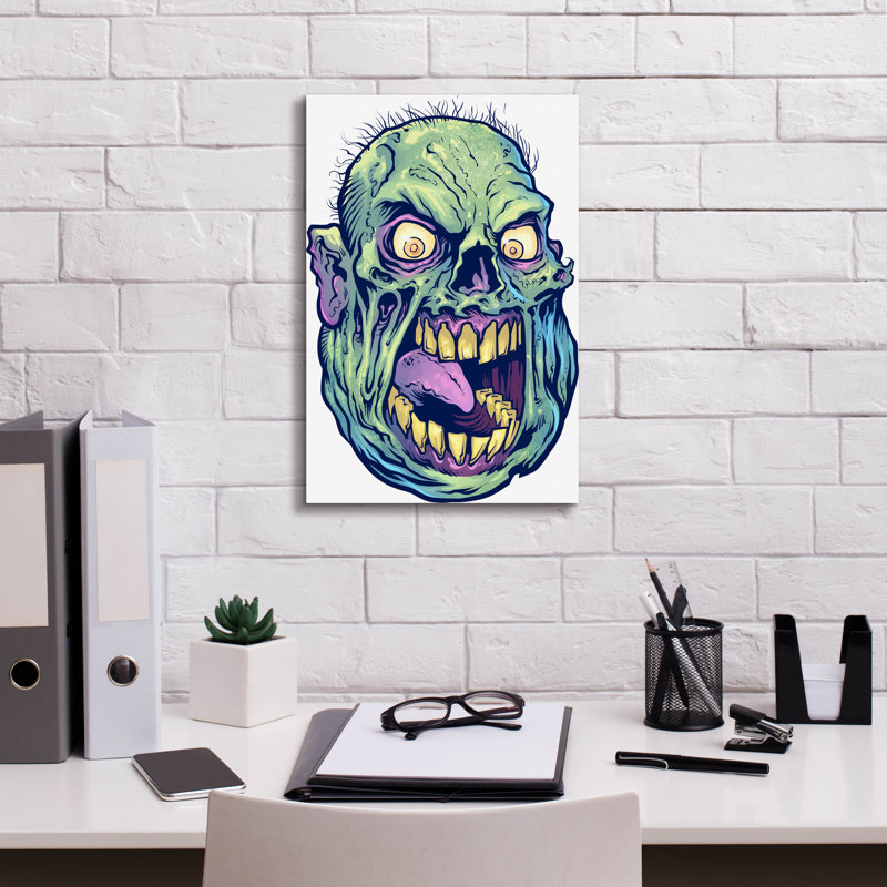 «Deseret Zombie», tête 12 sur toile, H 18 po x l 12 po x P 0,75 po