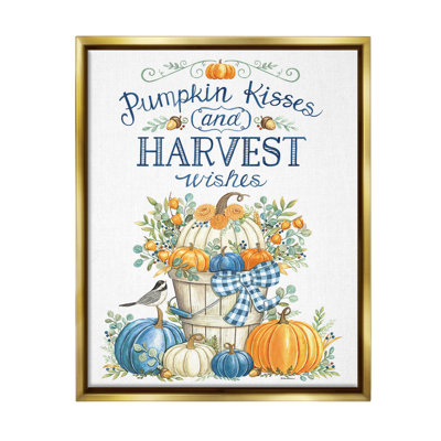 «Harvest Wishes Pumpkins» par Deb Strain sur toile