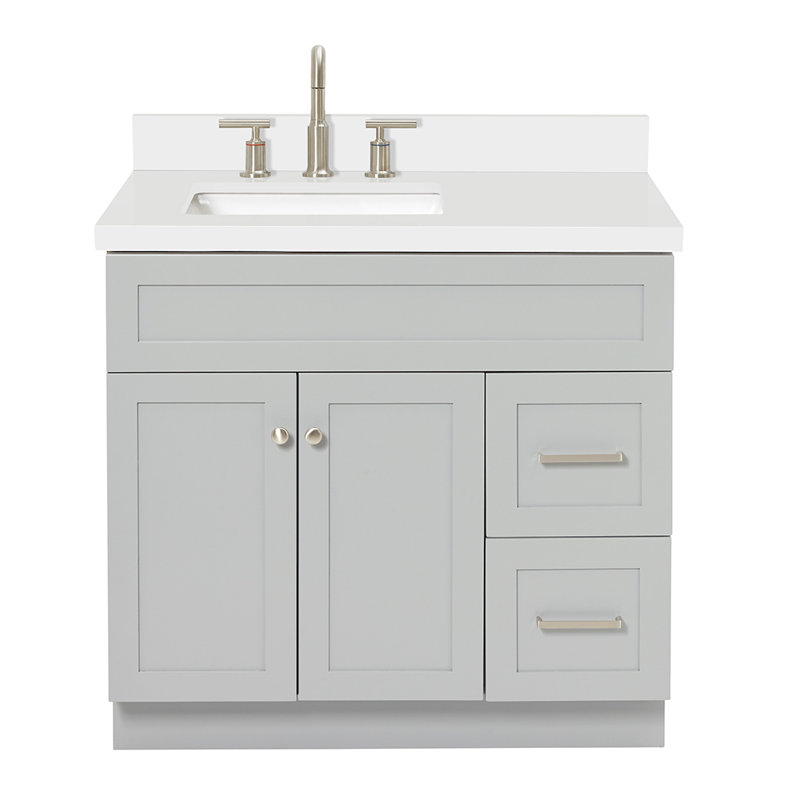 Ensemble de meuble-lavabo simple 37 po Hamlet, Gris