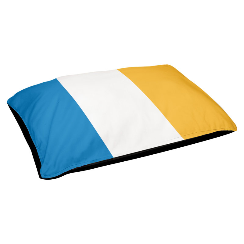 Coussin extérieur Oklahoma, Grand (l 40 po x P 30 po x H 14 po), Bleu basketball / blanc / jaune