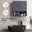Bathroom Wardrobe, Gray Wall Mounted With Adjustable Shelving For Organized Storage Cabinet, Open Shelf And Inner Shelves Organization