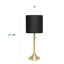 Lampe de table moderne conique Schnitzer, nickel brossé, abat-jour blanc, 54 cm (21,25 po) de hauteur-1519474088