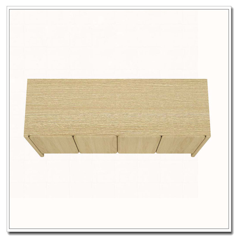 Armoire 4 portes avec rangement, Naturel