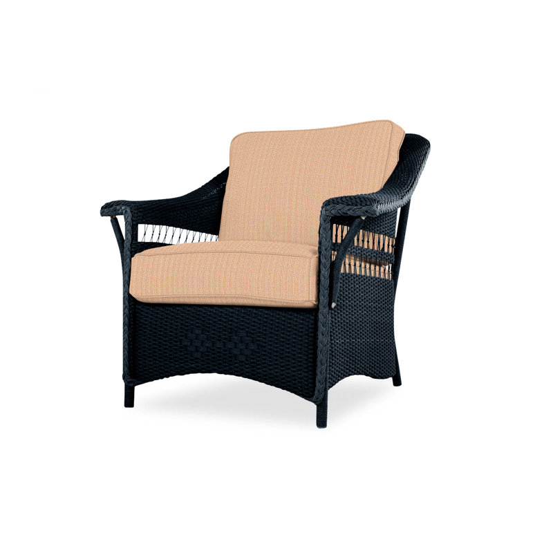 Nantucket Outdoor Lounge Chair, Sandberg Flax, Ebony