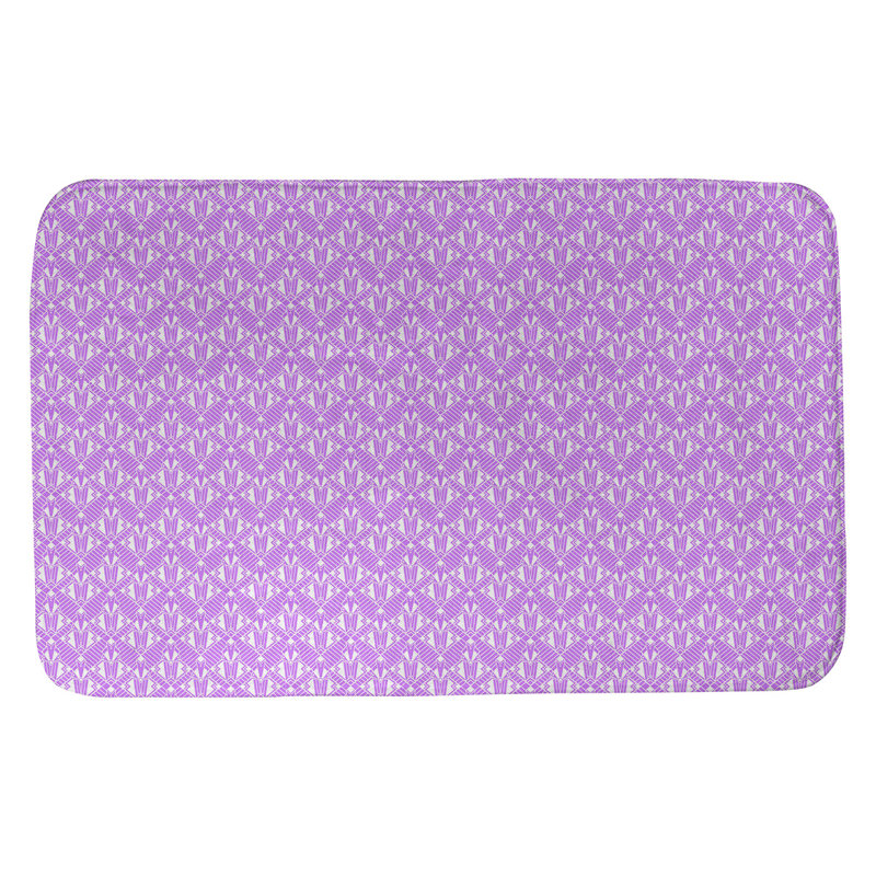 Tapis de salle de bain déco Leffel, l 17 po x L 24 po, Violet