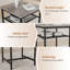 Table de bar à hauteur de comptoir avec 2 tabourets gris, et fonction pliable, structure stable, convient aux repas rapides de 3 po gris, avec tabourets, structure en fer de surface, pubs idéales pour les réunions de famille