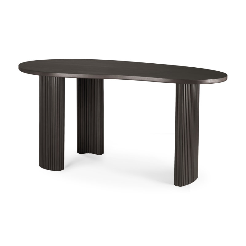 Boomerang Solid Wood Writing Desk, 29.5" H x 78.5" W x 39.5" D, Espresso