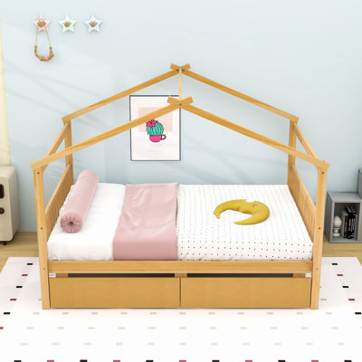 Ashiyah Full Storage Canopy Bed with Two Drawers 