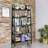 Eleri 5 Tiered Bookshelf, Ladder Shelf Etagere Bookcase, Wood and Metal Bookshelf-222265026