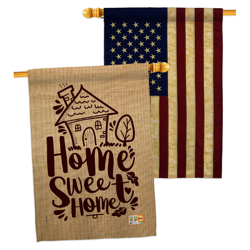 Drapeau de maison à 2 côtés en polyester / mélange de polyester 40 x 28 po