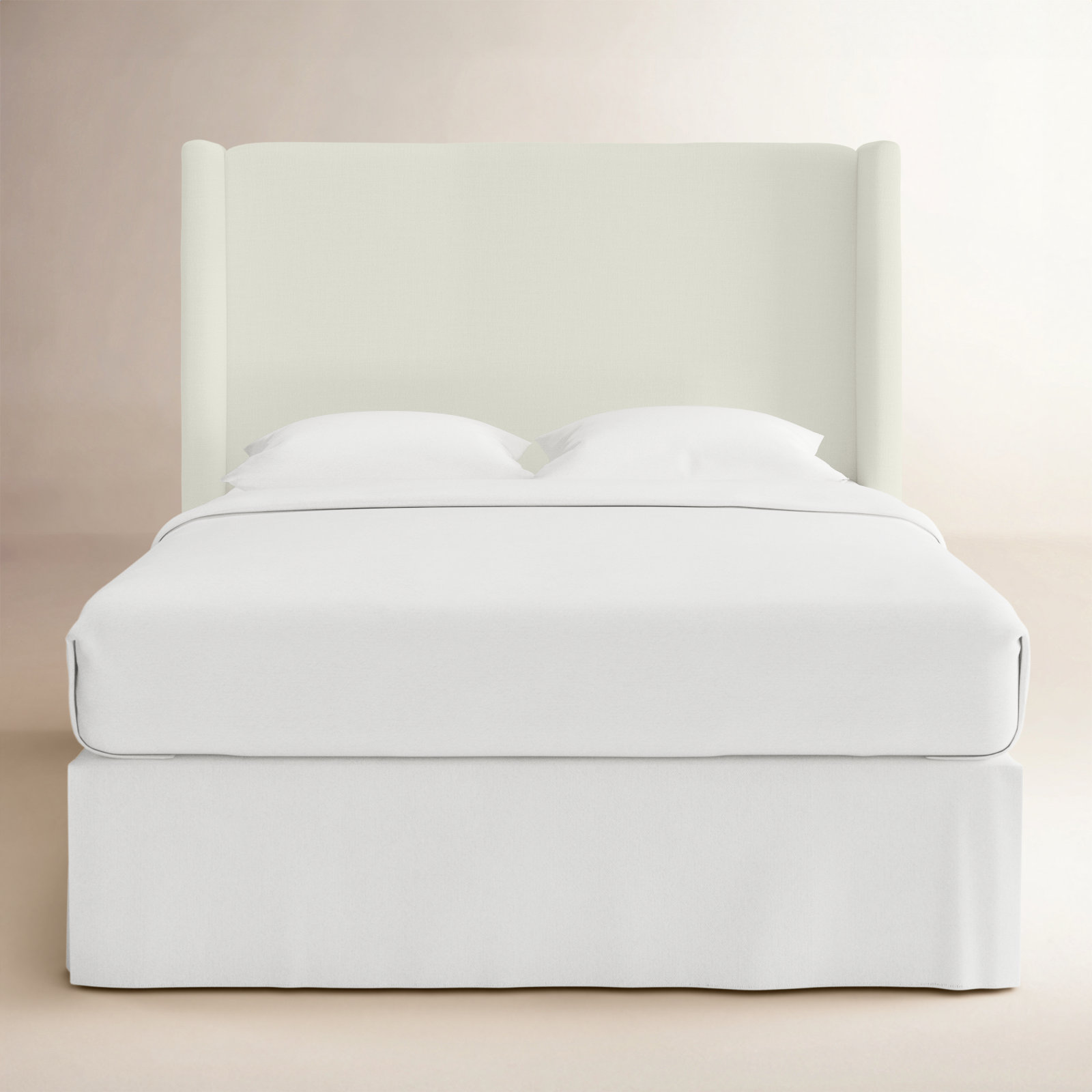 Bellfield Upholstered Headboard, Queen, Zuma White Textured Linen