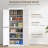 Freestanding Kitchen Cupboard with 4 Doors and Adjustable Shelves-1528592797