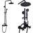 9999-ORB Rain Shower System Set 2 Knobs Mixing 8 Inch Round Rainfall Shower Head With Handheld Spray Bathroom Shower Faucet-104979298