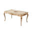 Table de salle à manger rectangulaire moderne et luxueuse avec des détails sculptés et peints à la main-2050756757