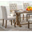 Ensemble de table de salle à manger 6 pièces Farmhouse (noyer), table rectangulaire en bois de 72 pouces à texture naturelle, 4 chaises rembourrées + 1 ensemble de banc