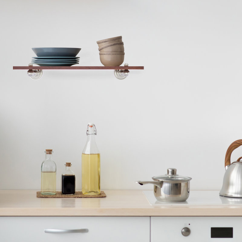 Marchmont Bracket Shelf, Satin Nickel, 2.5" H x 16" W x 5" D