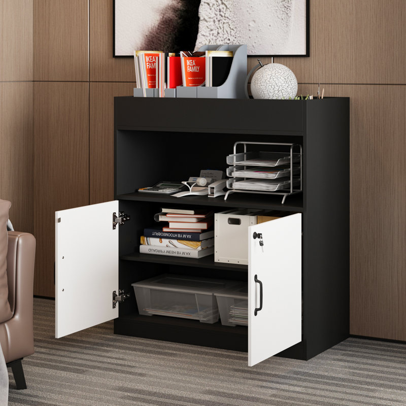 35.4'' H X 31.5'' W Elegant Filing File Storage Cabinet With Lock
