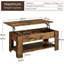 Lift Top Four Leg Coffee Table with Storage-666057702-620680154