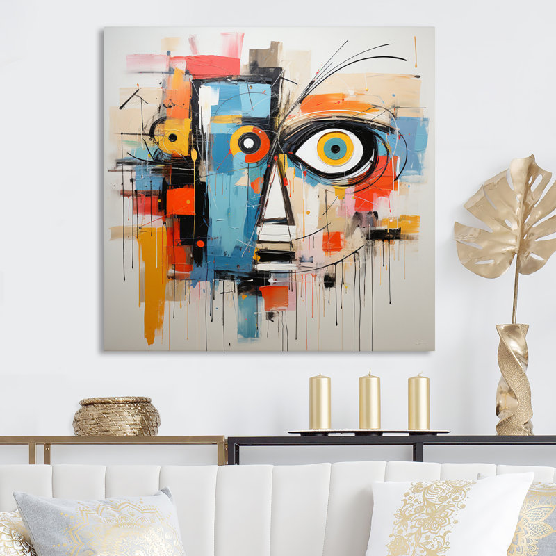 Pop Pop Robot III - Imprimé, H 24 po x l 24 po x P 1 po, Toile tendue