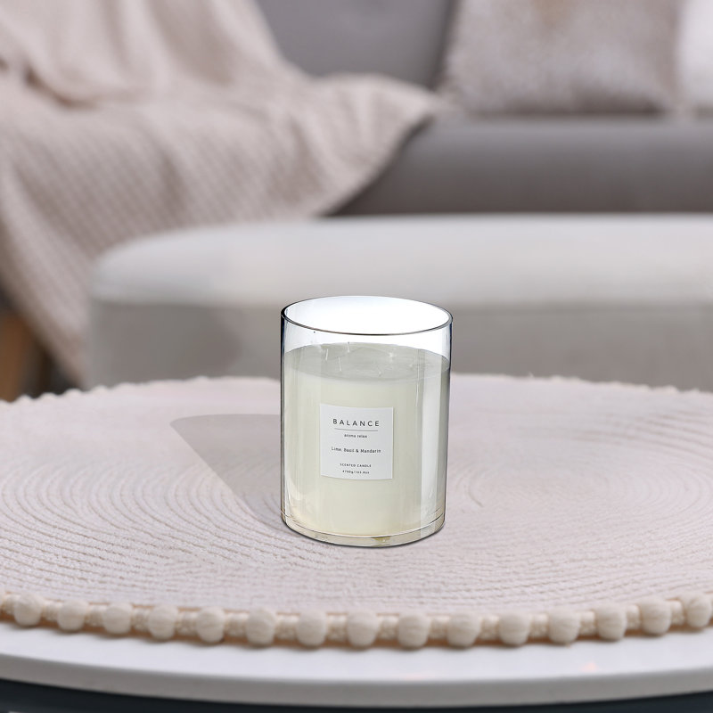 Bougie en verre 4 lumières sans parfum, Pot de 165,8 oz