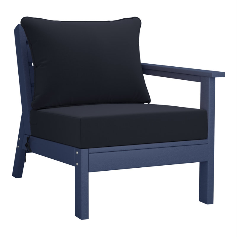 Deep Seating Set With Cushions, Navy Blue, Navy Blue