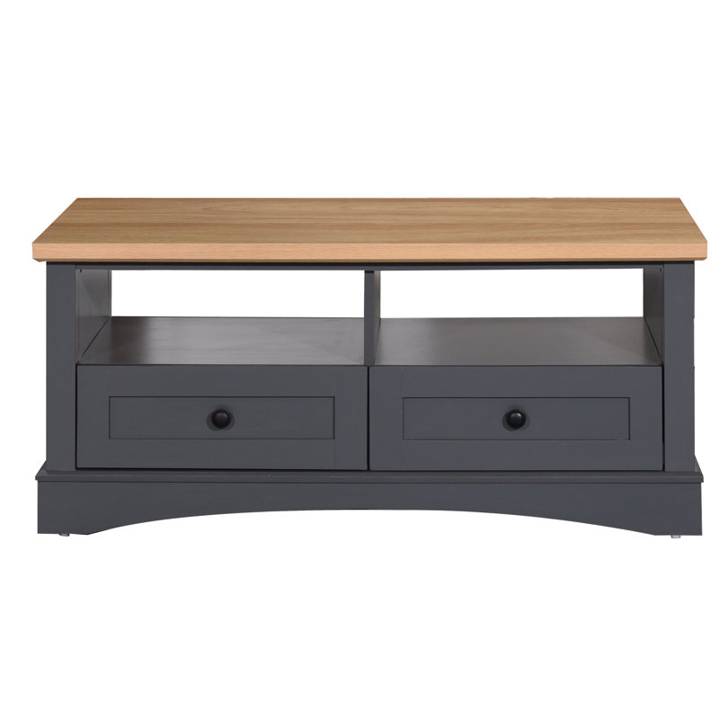 Fordwich Four Leg Coffee Table with Storage, Dark Grey