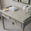 Bureau d'écriture rectangulaire en bois massif gris avec tiroirs-690776201-690776206