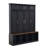 Multi-Functional Hall Tree With 4 Hidden Hanging Hooks, Wood Grain Bench With Multiple Storage Space, Entryway Cabinet With Open Compartments For Living Room, Hallway