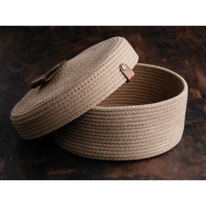 Handmade Cotton Basket Set (6 Pieces), Beige | 100% Cotton Jute Rope | 2 Small (5.9 x 5.9 x 2.8 in), 2 Medium (7.9 x 7.9 x 3.5 in), 2 Large (9.8 x 9.8 x 4.3 in) | Perfect for Home Organization & Décor, Durable & Stylish Design