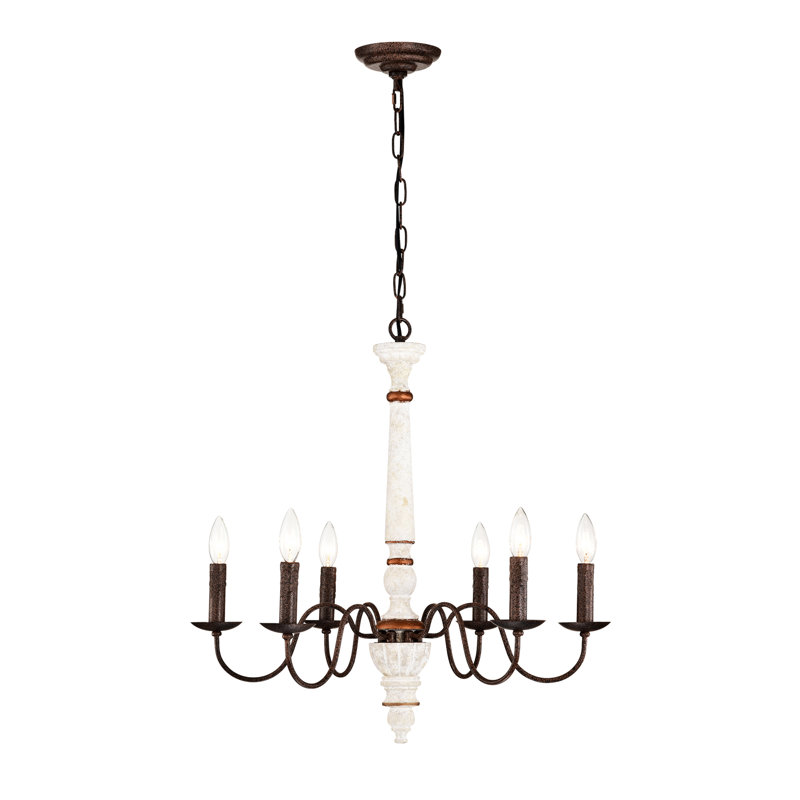 Lustre 6 lumières à hauteur réglable Emiliano (ampoule non incluse)