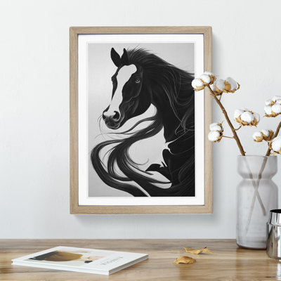 Monochrome Horse - Framed Print