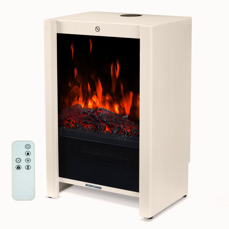 Poêle électrique avec télécommande 1500W, Beige