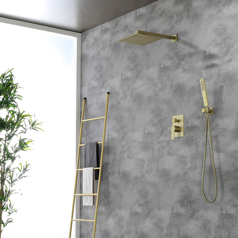 All-In-One Kit with Rough in-Valve, Brushed Gold