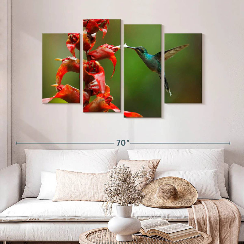 Hummingbird Flower Snack, H 32 po x l 52 po