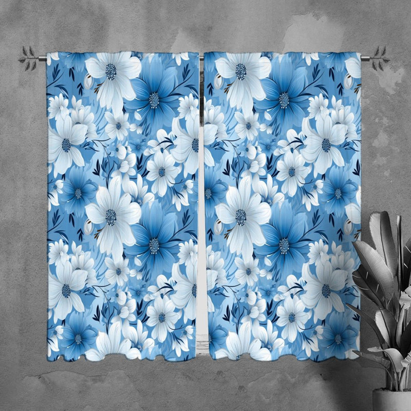 Rideaux à motif floral - 6113, L 40 po x L 82 po