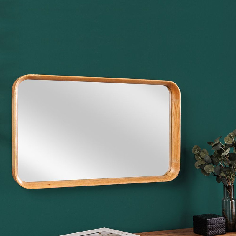 Leeman Solid Wood Circle Wall Mirror