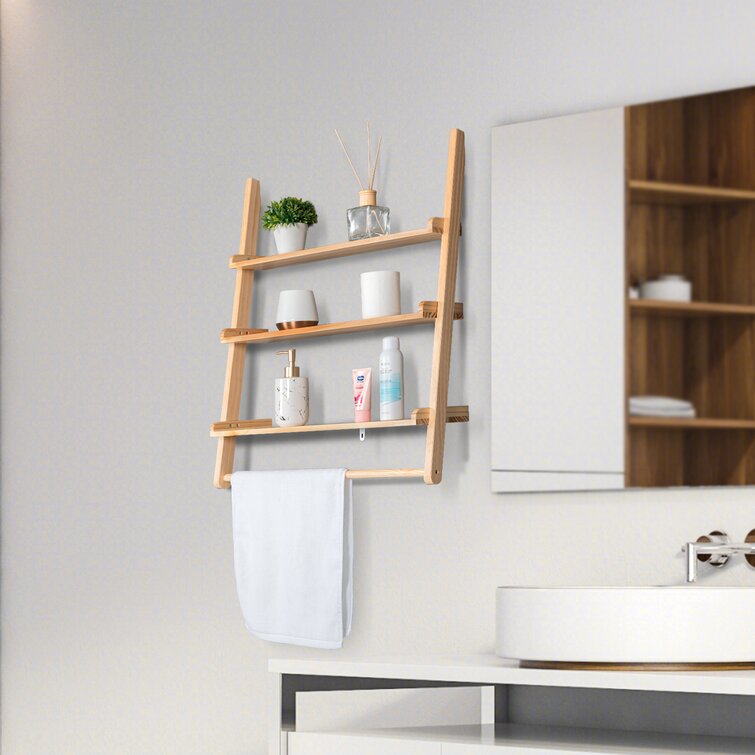 FULenQnu Bathroom Rack Self Adhesive Bathroom Shelves and Racks